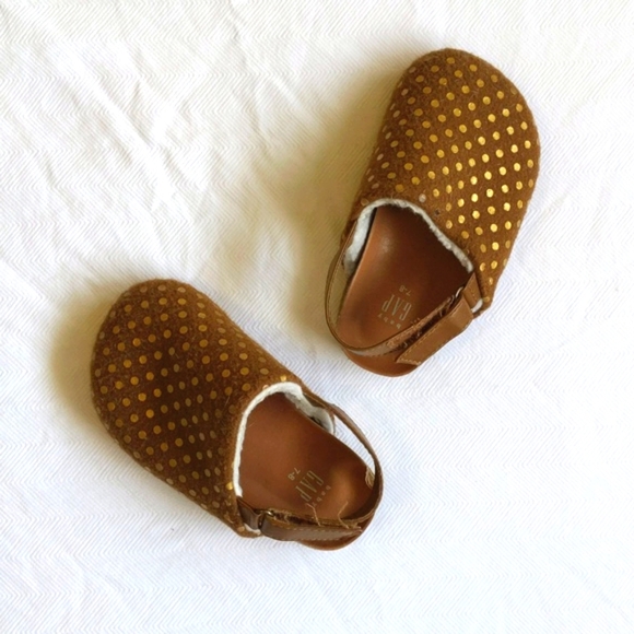 babyGap warm-lined clog style slippers with strap size 7-8 toddler girls - Picture 1 of 6